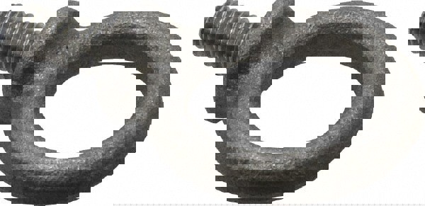 Fixed Lifting Eye Bolt: With Shoulder, 460 lb Capacity, M6 x 1.00 Thread, Grade 1030 Steel